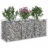 vidaXL Lit sur&eacute;lev&eacute; gabion Argent&eacute; 150 x 50 x 60 cm Acier galvanis&eacute;