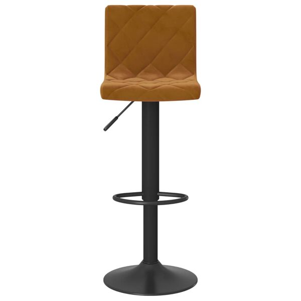 vidaXL Tabourets de bar lot de 2 marron velours