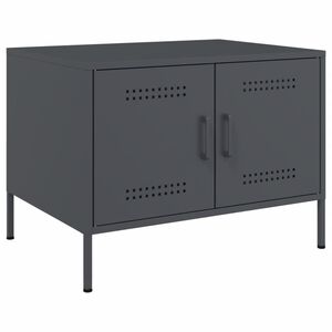 vidaXL Table basse anthracite 68x50x50,5 cm acier
