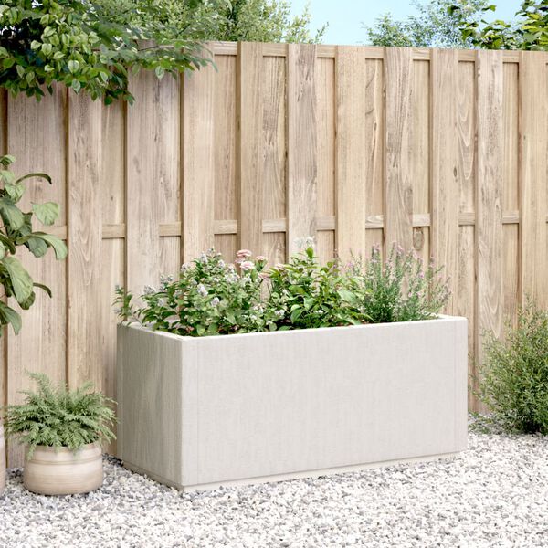 vidaXL Jardinière blanc 80x36x35 cm PP