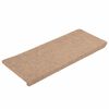 vidaXL Tapis d'escalier auto-adhésifs 15 pcs 65x24,5x3,5 cm Beige