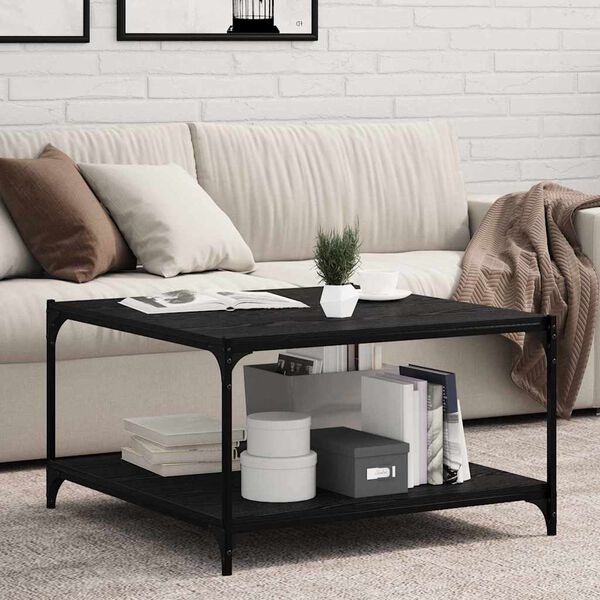 vidaXL &Eacute;tag&egrave;re &agrave; livres 4 pcs Noir 80 x 40 x 1,5 cm Bois d'ing&eacute;nierie