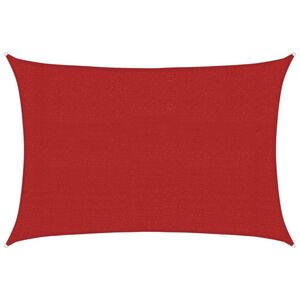 vidaXL Voile d'ombrage 160 g/m&sup2; Rouge 3x5 m PEHD
