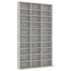 vidaXL Armoire &agrave; CD Gris b&eacute;ton 102x23x177,5 cm Bois d'ing&eacute;nierie