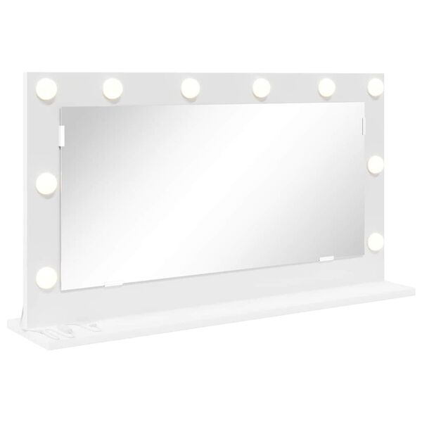 vidaXL Miroir de vanité avec des lumières à LED Blanc 80 x 45 x 18 cm