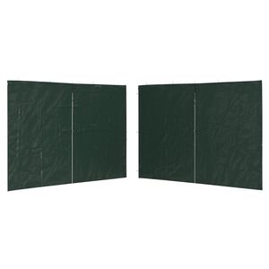 vidaXL Paroi de tente r&eacute;ception 2 pcs avec fermeture &eacute;clair PE Vert
