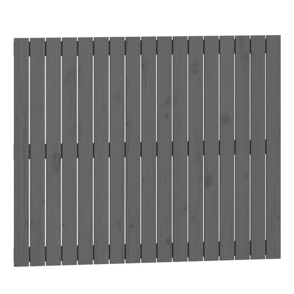 vidaXL Tête de lit murale Gris 108x3x90 cm Bois massif de pin