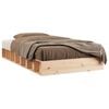 vidaXL Cadre de lit sans matelas 120x190 cm Petit double Bois massif