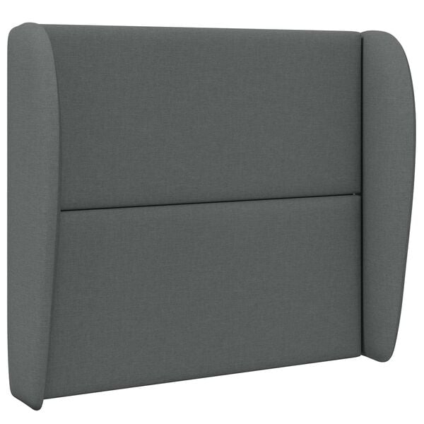 vidaXL Oreille de t&ecirc;te de lit Gris Fonc&eacute; 80 x 23 x 6 cm tissu