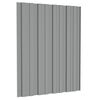 vidaXL Panneau de toiture 12 pcs Gris 60 x 45 cm Acier galvanis&eacute;