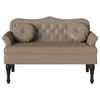 vidaXL Banc Chesterfield avec coussin Cappuccino 120,5 x 65 x 75 cm