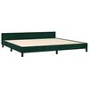vidaXL Cadre de lit sans matelas vert fonc&eacute; 200x200 cm velours