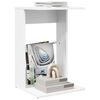 vidaXL Table d'appoint Blanc 40 x 38 x 62,5 cm Bois d'ing&eacute;nierie