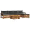 vidaXL Ensemble de canap&eacute;s d'ext&eacute;rieur 6 pc Naturel et Anthracite