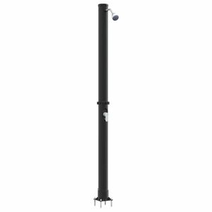 vidaXL Douche solaire extérieure Noir 217 cm PVC et aluminium