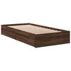 vidaXL Cadre de lit avec tiroirs sans matelas ch&ecirc;ne marron 90x190 cm