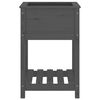 vidaXL Jardinière avec étagère Gris 54x54x81 cm Bois massif de pin