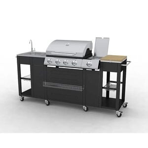 vidaXL Barbecue de cuisine d'ext&eacute;rieur Montana 4 br&ucirc;leurs