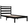 vidaXL Cadre de lit sans matelas noir bois massif 100x200 cm