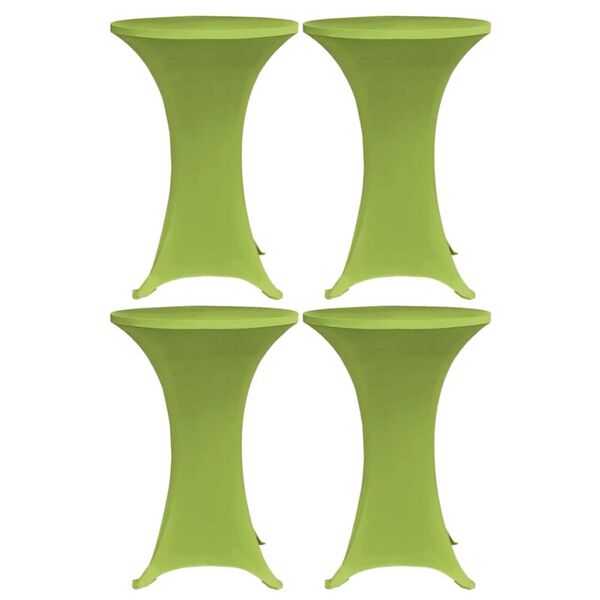vidaXL Housses de table extensible 4 pcs 80 cm Vert