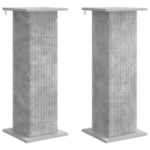 vidaXL Support de Plante 2 pcs Gris b&eacute;ton 30,5 x 30 x 80,5 cm