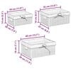 vidaXL Paniers de rangement 3 pcs Naturel 40 x 30 x 18 cm