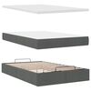 vidaXL Cadre de lit ottoman avec matelas gris foncé 120x200cm tissu