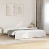 vidaXL Cadre de lit sans matelas blanc bois massif 180x200 cm