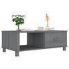 vidaXL Table basse HAMAR Gris foncé 100x55x35 cm Bois massif de pin