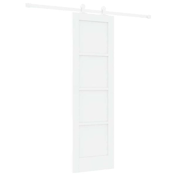 vidaXL Porte coulissante Blanc 61 x 198,5 cm Pin massif