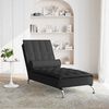 vidaXL Chaise longue de massage avec traversin noir tissu