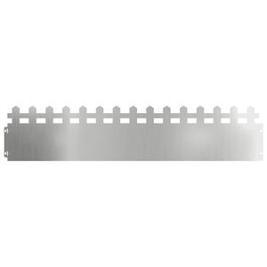 vidaXL Bordures de pelouse 10 pc 103 x 0,05 x 22 cm Acier galvanis&eacute;