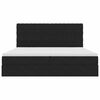 vidaXL Lit avec rangement et matelas Noir 200 x 200 cm Velours
