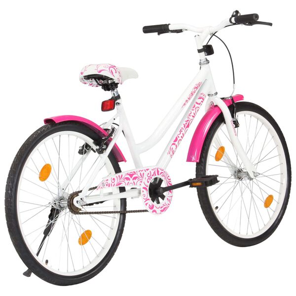 vidaXL Vélo pour enfants 24 pouces Rose et blanc