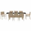 vidaXL Ensemble de salle à manger pour jardin 9 pcs Noir polyrotin
