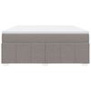 vidaXL Sommier &agrave; lattes de lit avec matelas Taupe 180x200 cm Tissu