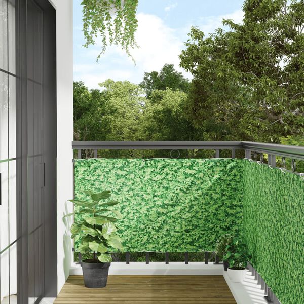 vidaXL &Eacute;cran d'intimit&eacute; de balcon aspect de plante vert 1000x75 cm PVC