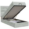 vidaXL Lit ottoman avec matelas Gris clair 100 x 200 cm Velours