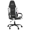 vidaXL Chaise de jeu Noir et blanc Similicuir