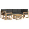 vidaXL Ensemble de canap&eacute;s d'ext&eacute;rieur 7 pc Blanc et anthracite