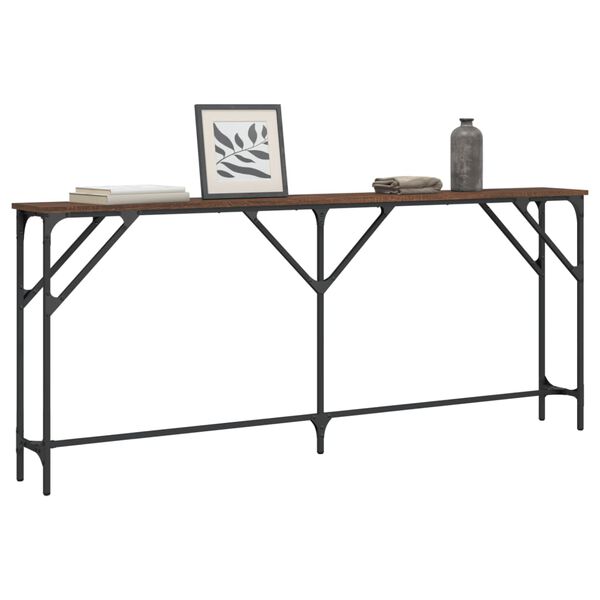 vidaXL Table console chêne marron 180x23x75 cm bois d'ingénierie