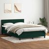 vidaXL Sommier &agrave; lattes de lit et matelas vert fonc&eacute; 160x210cm velours