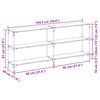 vidaXL Table console avec dessus en verre transparent 194,5x30x81 cm