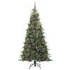 vidaXL Sapin de Noël Artificiel à Branches Articulées Vert 210 cm