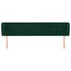 vidaXL T&ecirc;te de lit avec oreilles Vert fonc&eacute; 183x23x78/88 cm Velours