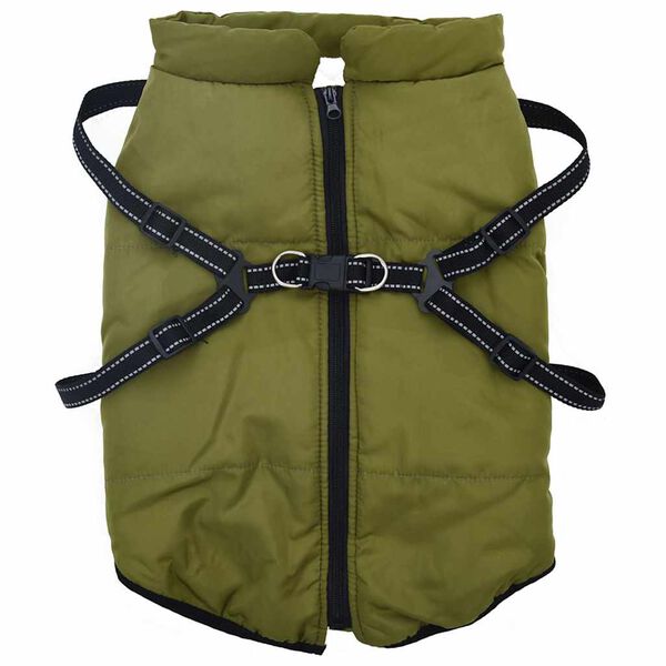 vidaXL Manteau pour chiens avec harnais imperm&eacute;able r&eacute;fl&eacute;chissant L68