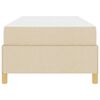 vidaXL Cadre de lit avec matelas Crème 80 x 200 cm tissu
