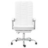 vidaXL Fauteuil inclinable de bureau Blanc Similicuir