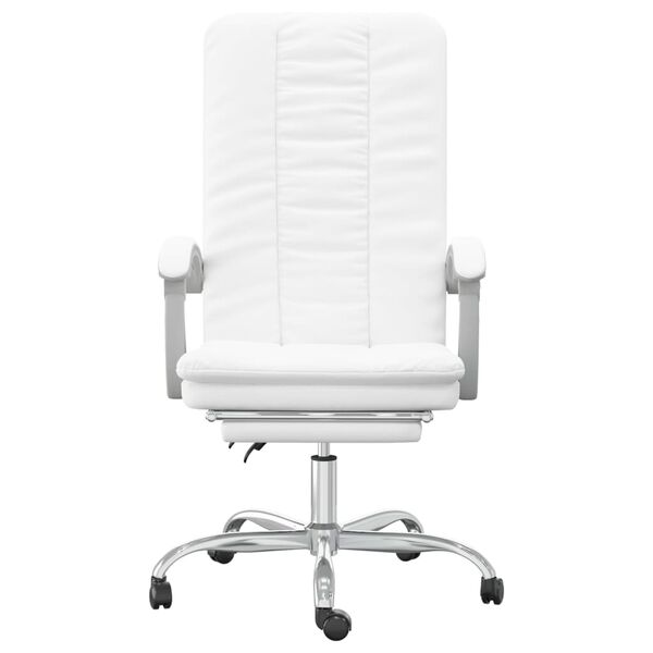 vidaXL Fauteuil inclinable de bureau Blanc Similicuir