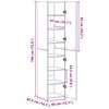 vidaXL Haut Armoire chêne artisanal 40 x 42,5 x 185 cm